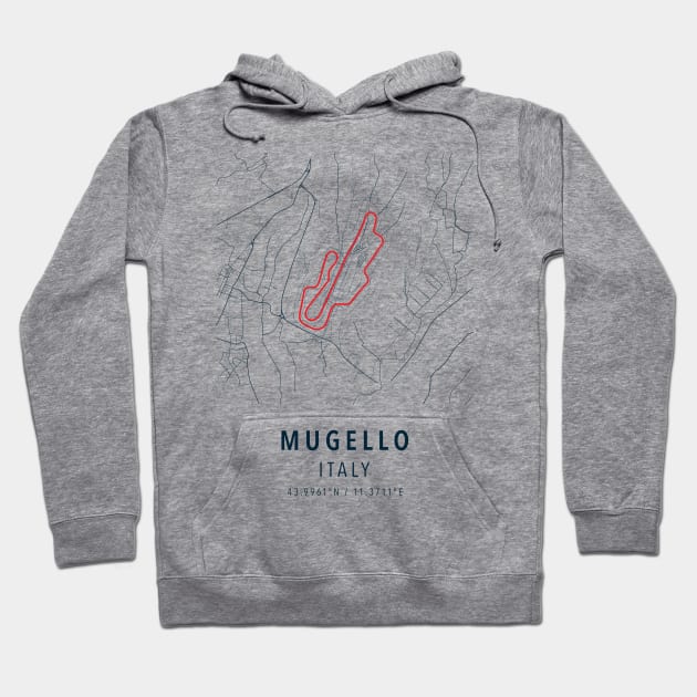 mugello simple track Hoodie by boy cartograph